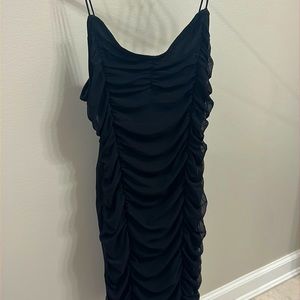 Medium Black Rouched Mini Dress